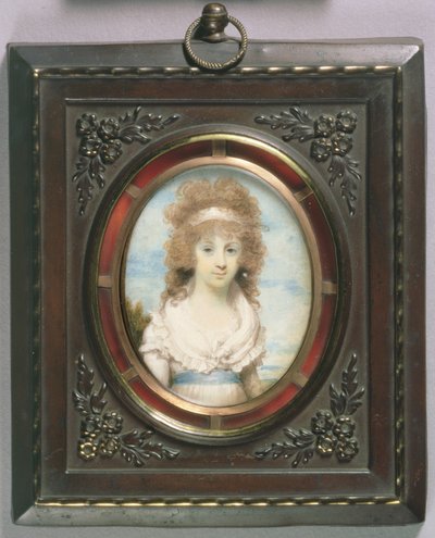Portrait Miniature of Anna Maria Blunt by Henry Edridge